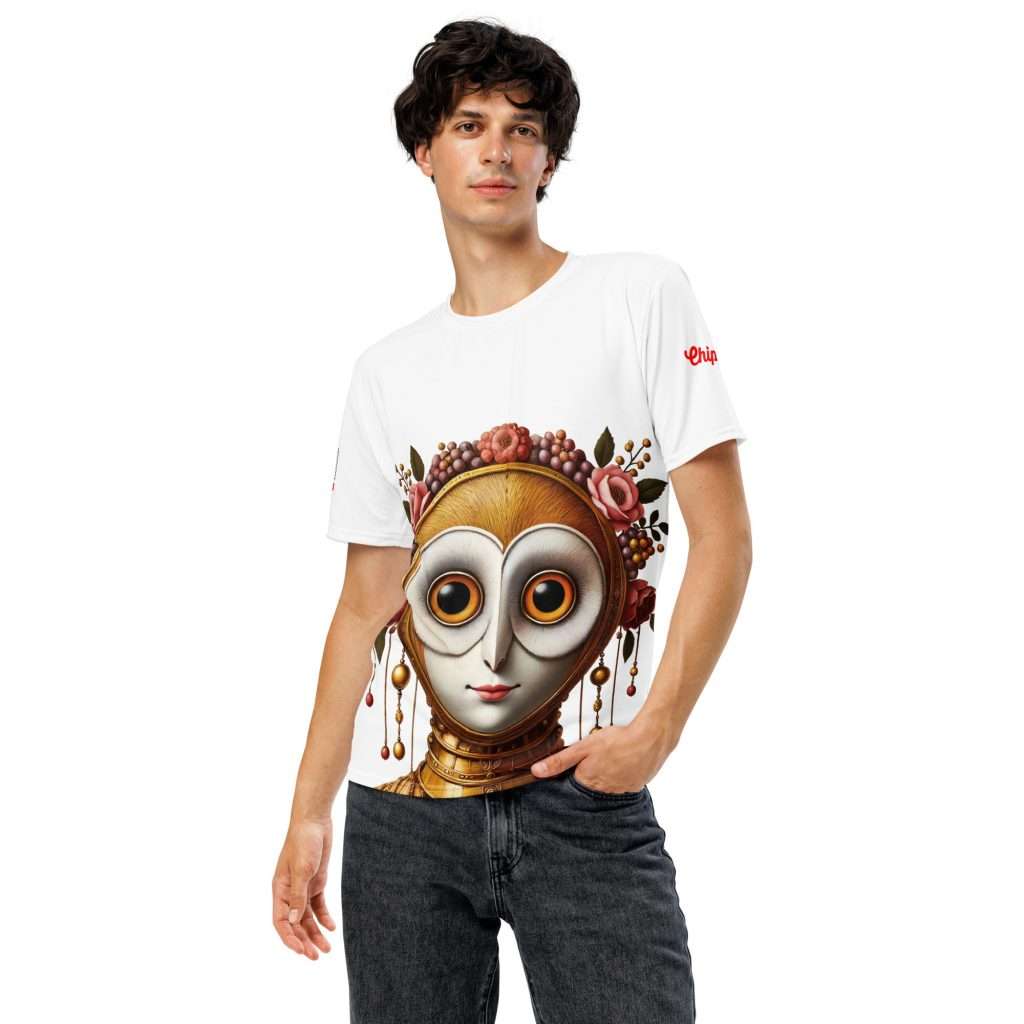 Lady Hybrid Owl — rostro híbrido humano‑búho con estética ritual y QR musical