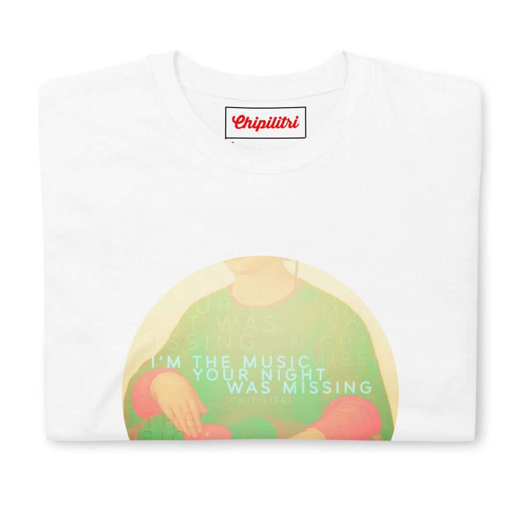 I’m The Music Your Night Was Missing. Camiseta musical con composición circular y QR musical